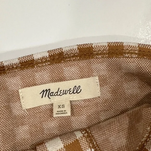 Madewell Gingham Puff Sleeve Button Front Top – XS - Picture 6 of 10